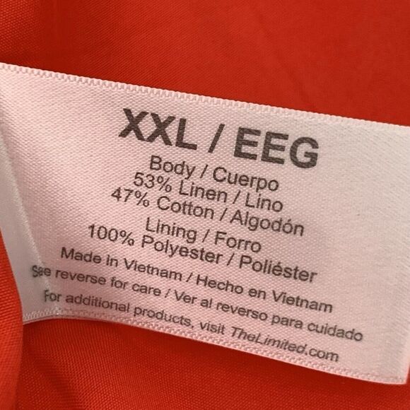 The Limited Blazer Jacket Women XXL Linen Bright Colorful Regency Career Twee - Picture 13 of 13